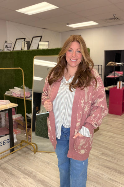 Blush Western Cardigan