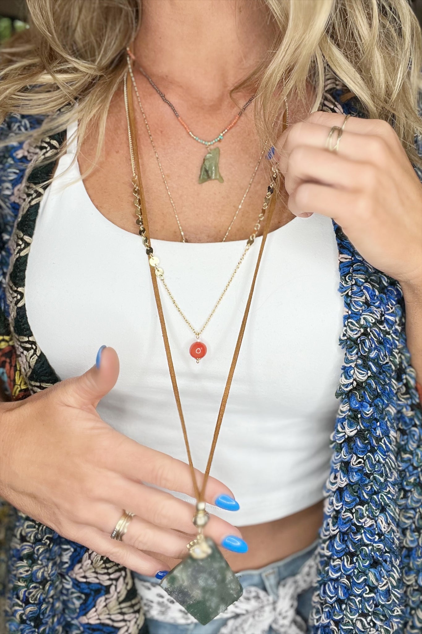Shell & Stone Layered Necklace