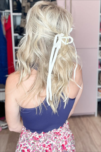 Ribbon Bow Claw Clip
