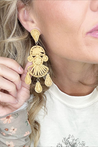 Raffia Chandelier Earrings