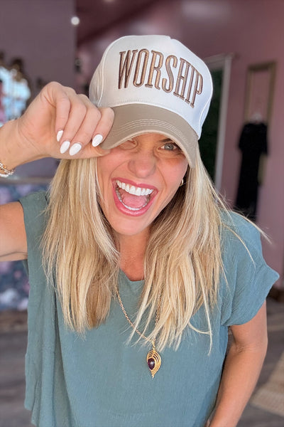Worship Embroidered Hat