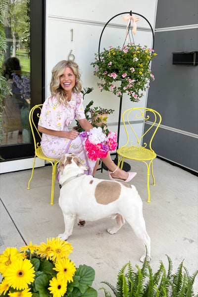 Lilac Floral Midi Dress