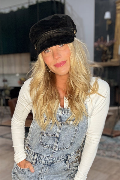 Corduroy Newsboy Hat