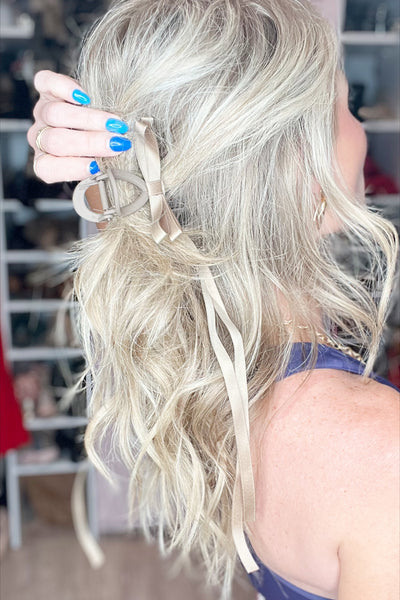Ribbon Bow Claw Clip