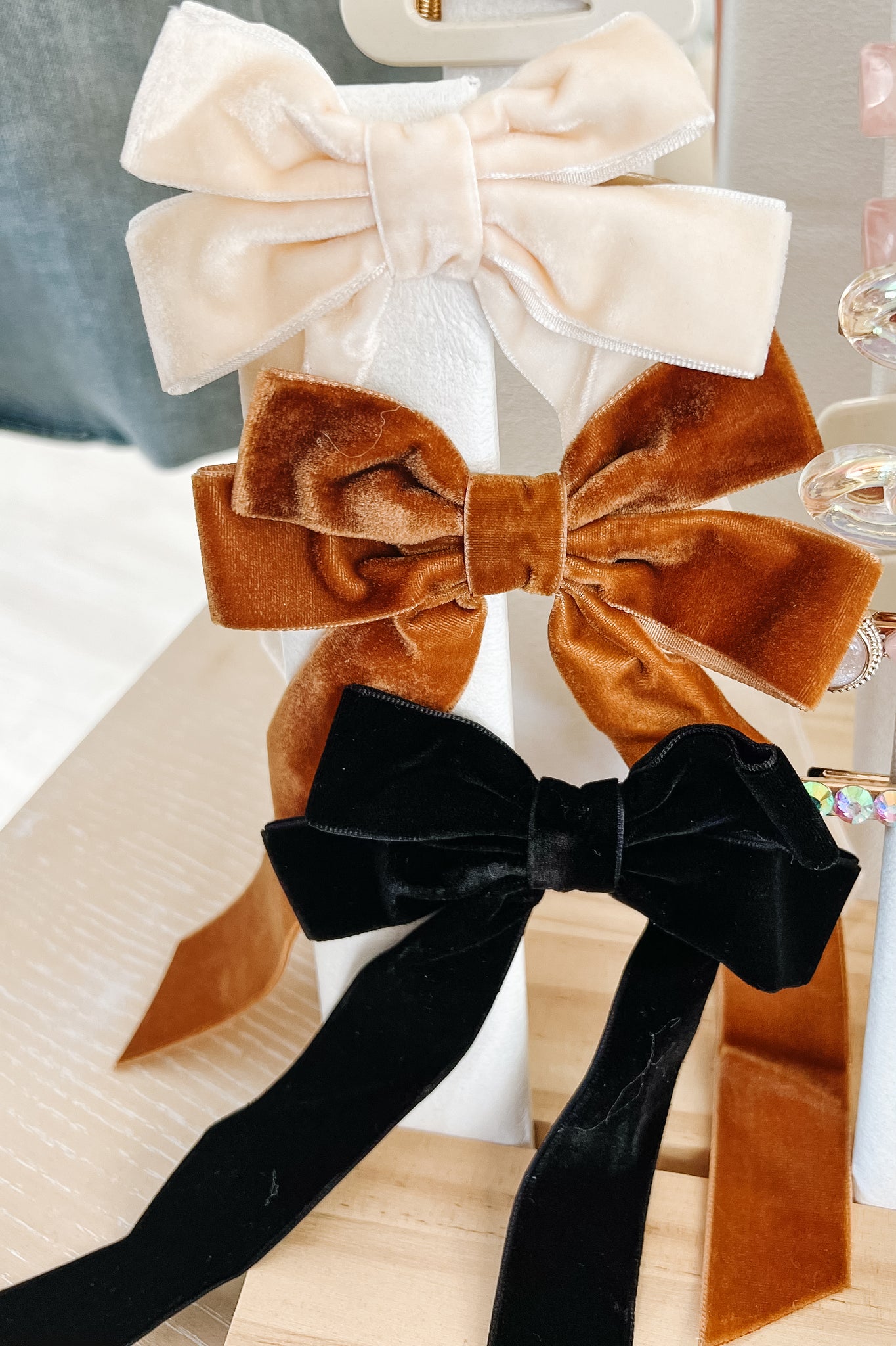 Velvet Bow Hair Clip