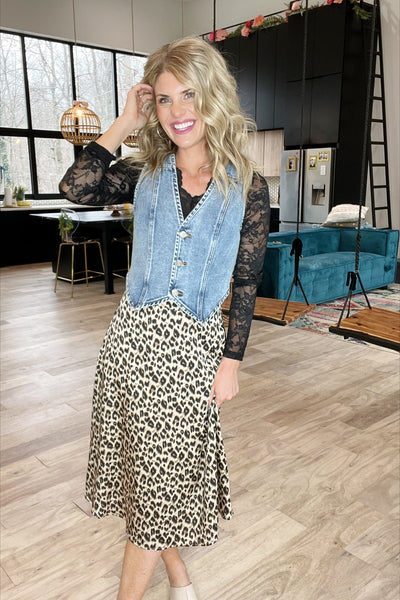 (Pre-Order) Denim Button Front Vest