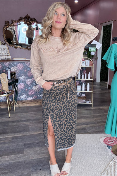 Saved By Grace Oversized Crew Neck Top