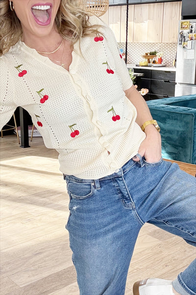Cherry Knit Cardigan
