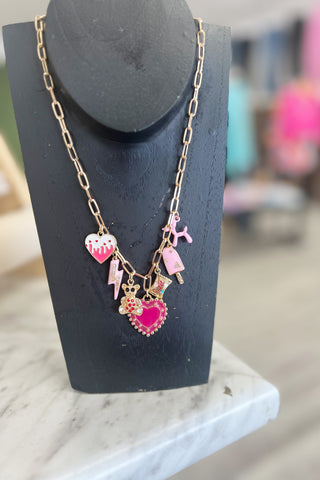 Gold Vintage Charm Pendant Necklace