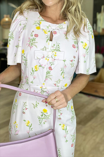 Lilac Floral Midi Dress