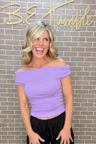 Lilac Off the Shoulder Top