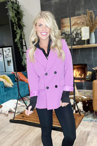 Lavender Button Blazer