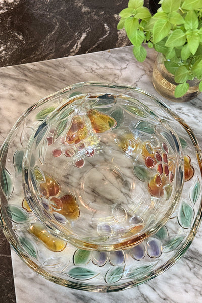 Vintage Large Fruit Bowl and Serving Plate
