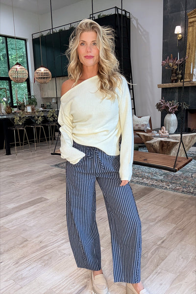 Cream Brushed Off The Shoulder Sweater Top