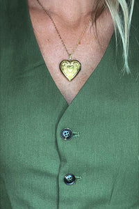 Gold Heart Locket Necklace