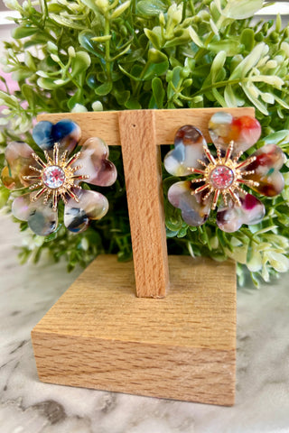Colorful Flower Earrings