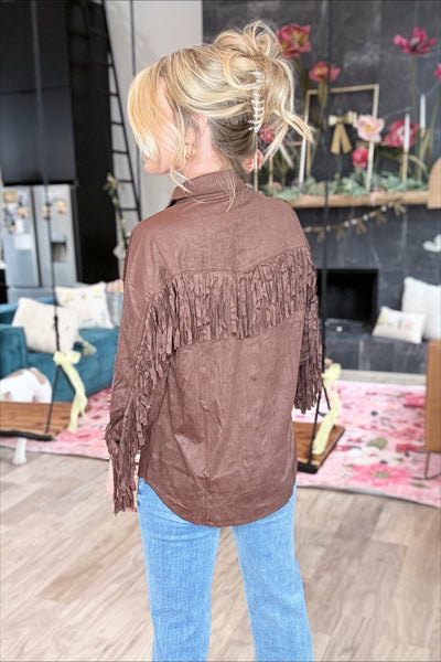 Suede Fringe Jacket