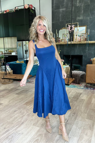 Blue A-Line Dress