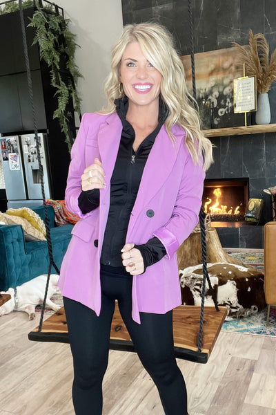 Lavender Button Blazer