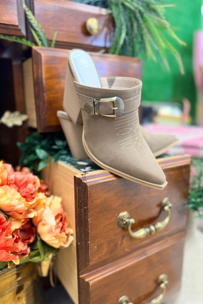 Taupe Western Mule