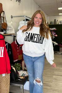 Heather Beige And Black Gameday Sweatshirt