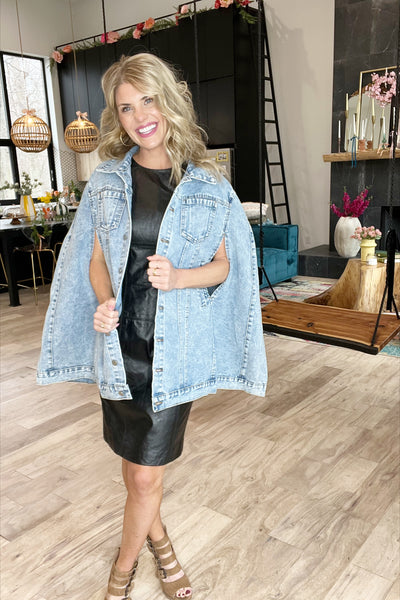 Denim Poncho
