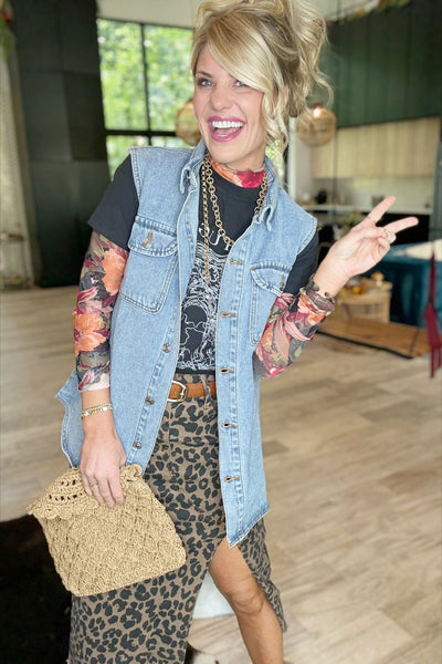 (Pre-Order) Bold Floral Sheer Top
